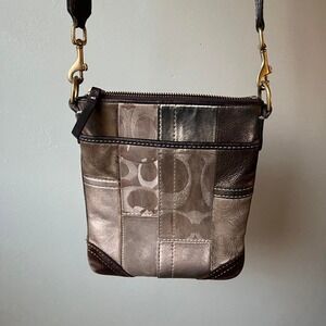 y2k 2000s Coach Signature Cs monogram Patchwork Crossbody purse